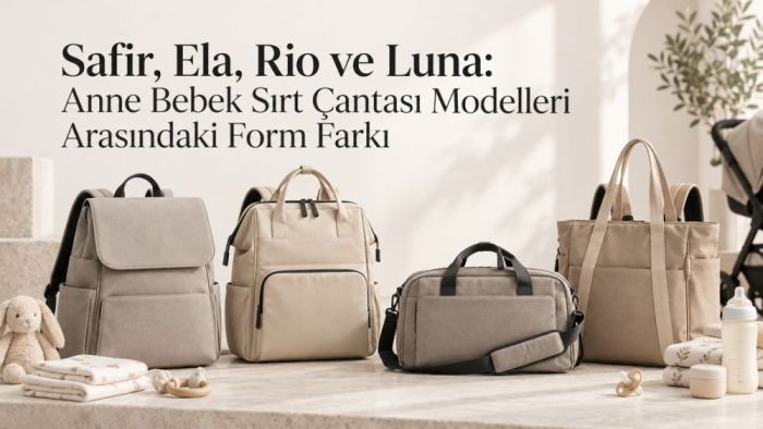 Safir, Ela, Rio ve Luna: Anne Bebek Sırt Çantası Modelleri Arasındaki Form Farkı